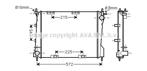 AVA QUALITY COOLING Радиатор, охлаждение двигателя RT2372